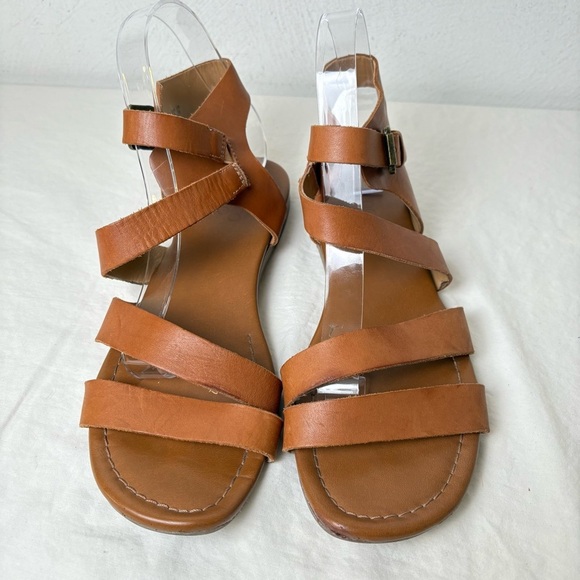 FRANCO SARTO Genji Leather Sandals Cognac Boho Minimalist Neutral 9 - Picture 10 of 16